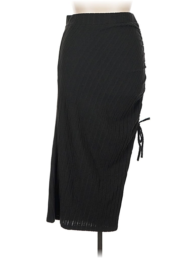 Pre-owned Shein Curve Casual Skirt In Black