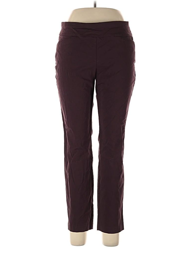 Pre-owned Van Heusen Active Pants In Burgundy