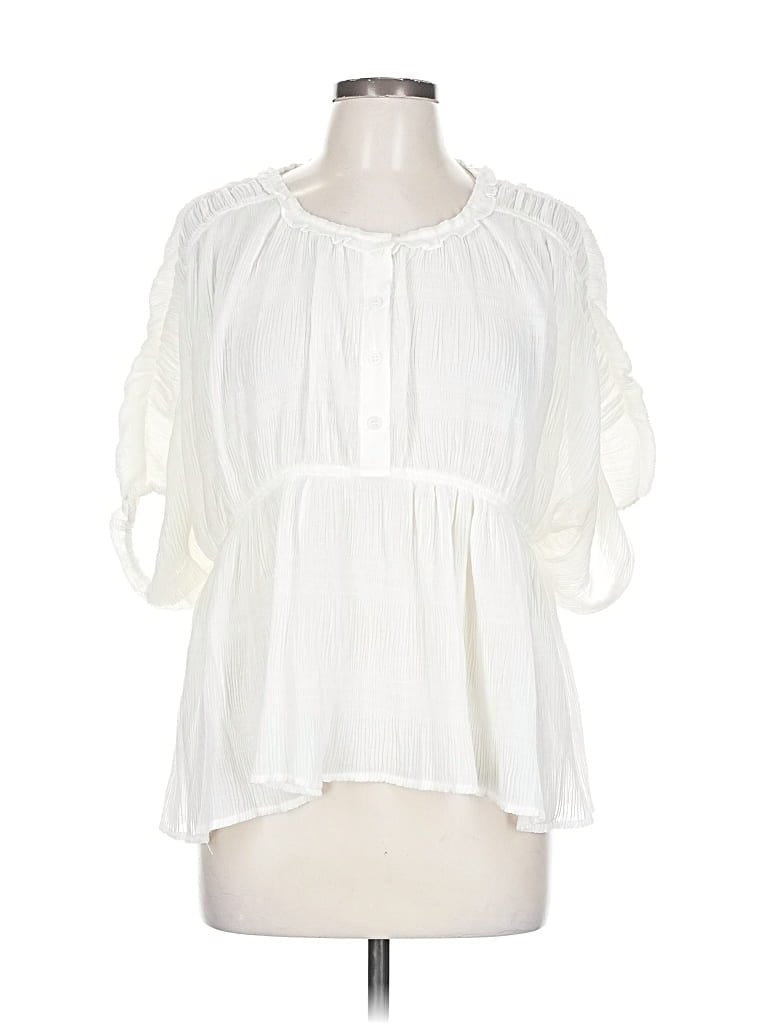 Pre-owned Max Studio 3/4 Sleeve Blouse In White