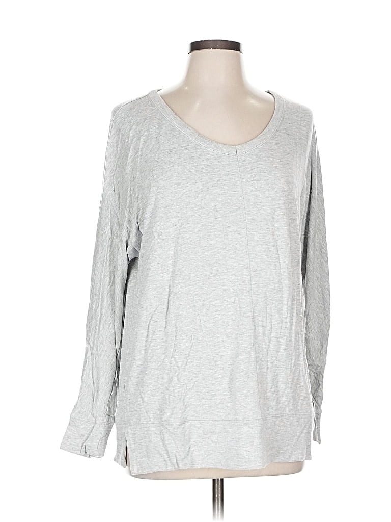 Pre-owned Lou & Grey Pullover Sweater In Silver