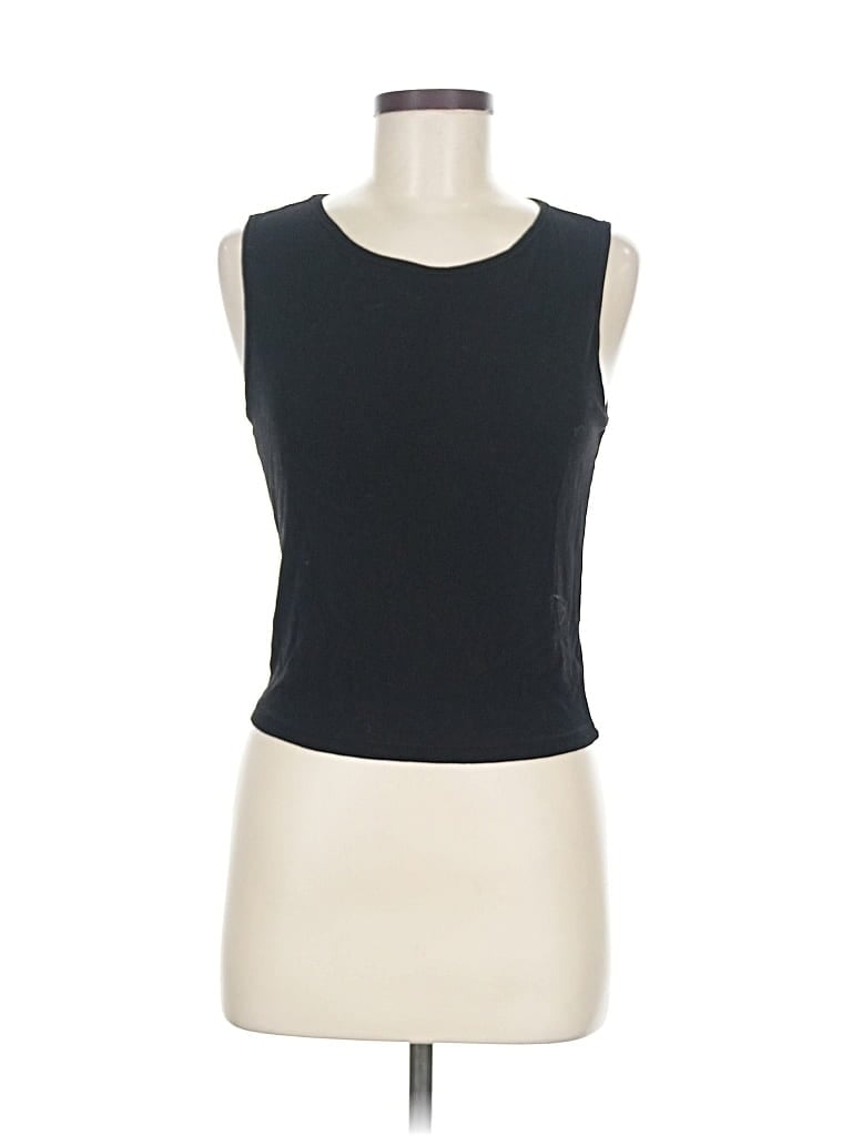 Pre-owned Unbranded Sleeveless T-shirt In Black