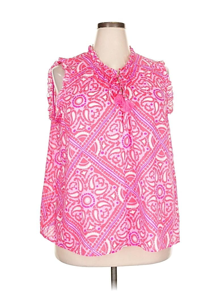 Pre-owned Vineyard Vines Sleeveless Blouse In Pink