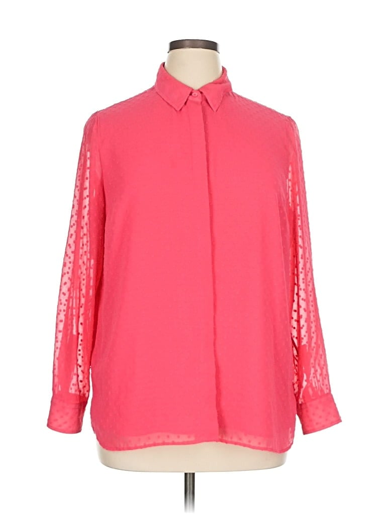 Pre-owned Talbots 3/4 Sleeve Blouse In Pink