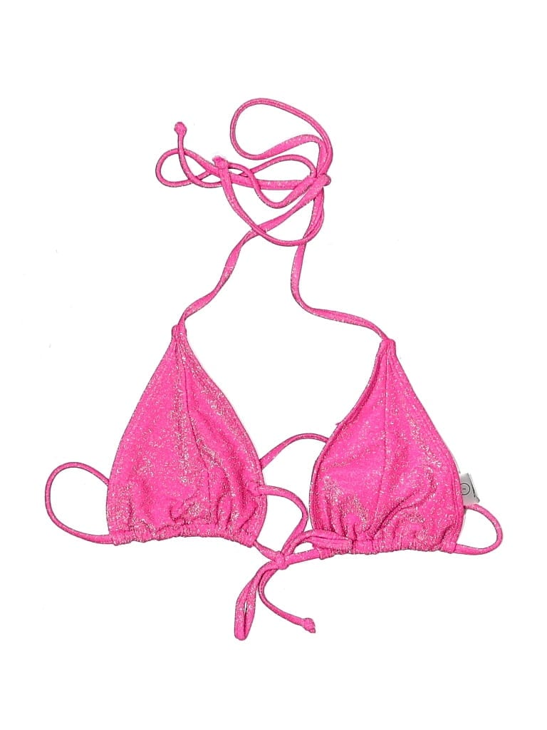 Pre-owned Good American Swimsuit Top Pink Swimwear