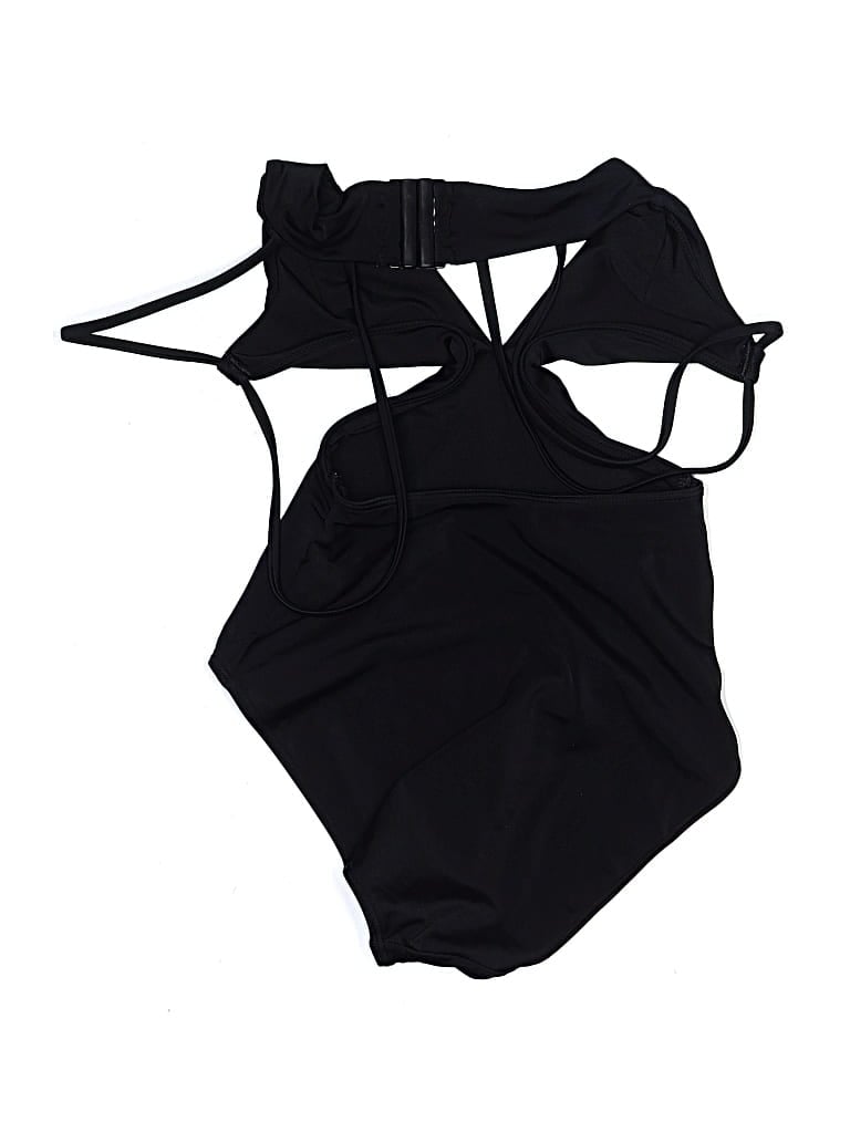 Pre-owned Lands' End One Piece Swimsuit In Black