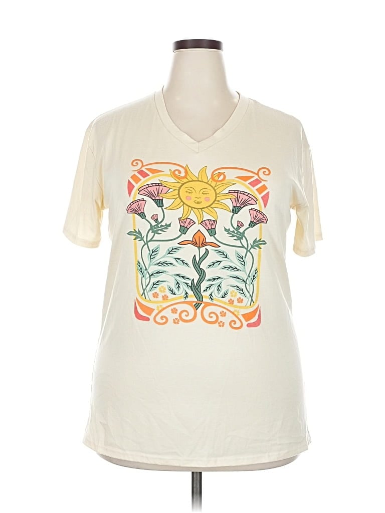 Pre-owned Unbranded Short Sleeve T-shirt In White