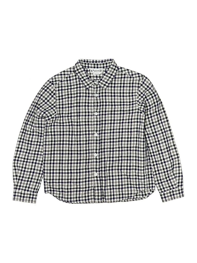 Pre-owned Bonpoint Kids' Long Sleeve Button Down Shirt In Blue