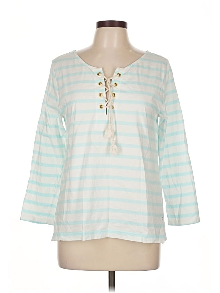 Pre-owned Gap Outlet 3/4 Sleeve T-shirt In Blue