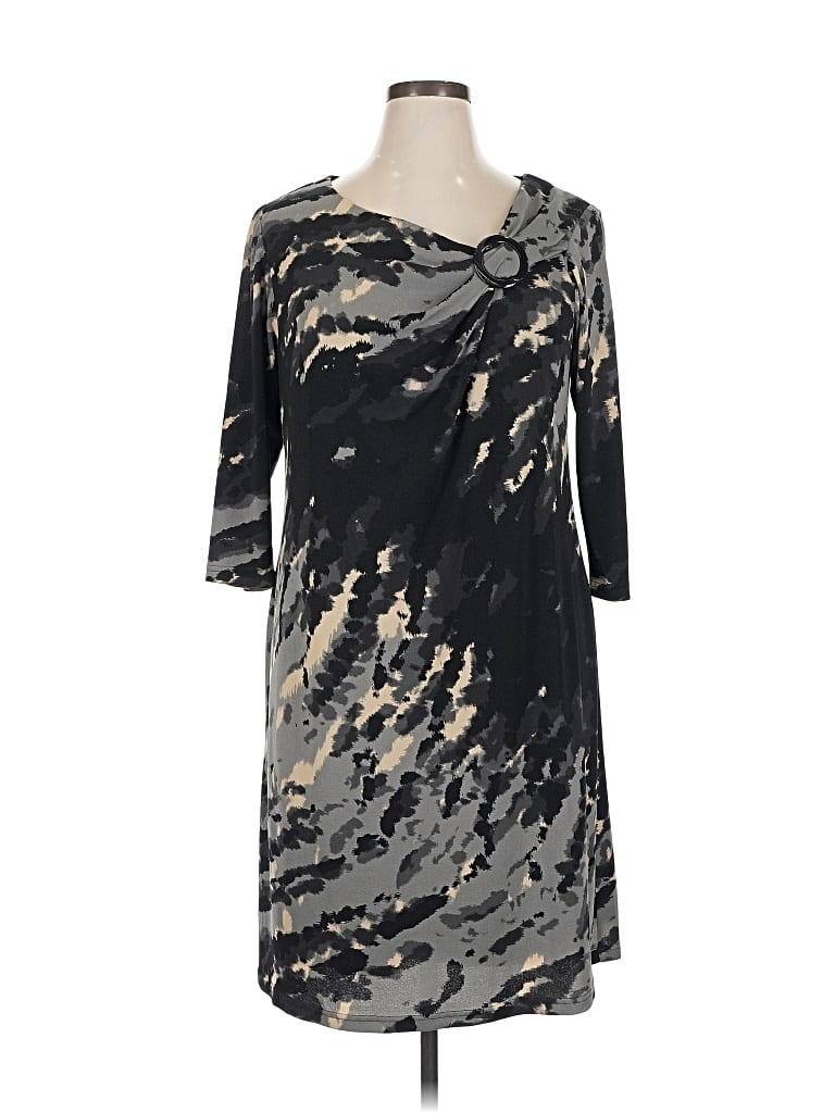 Pre-owned Liz Claiborne Casual Dress In Gray