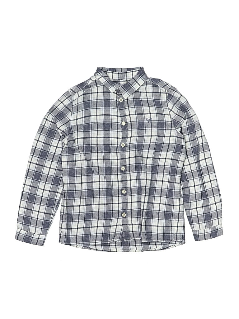 Pre-owned Tartine Et Chocolat Kids' Long Sleeve Button Down Shirt In Blue