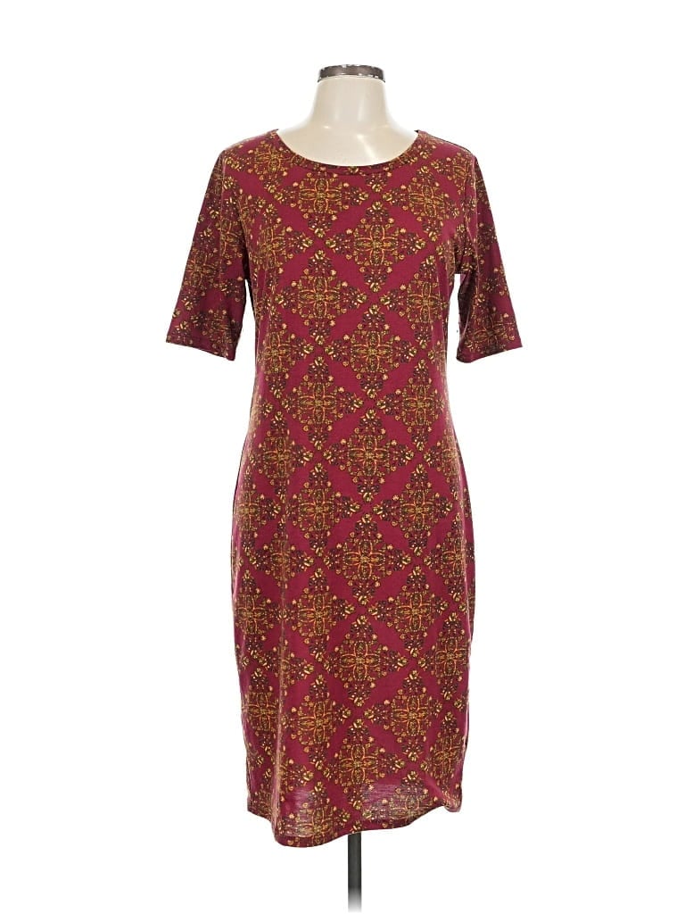 Pre-owned Lularoe Casual Dress In Burgundy