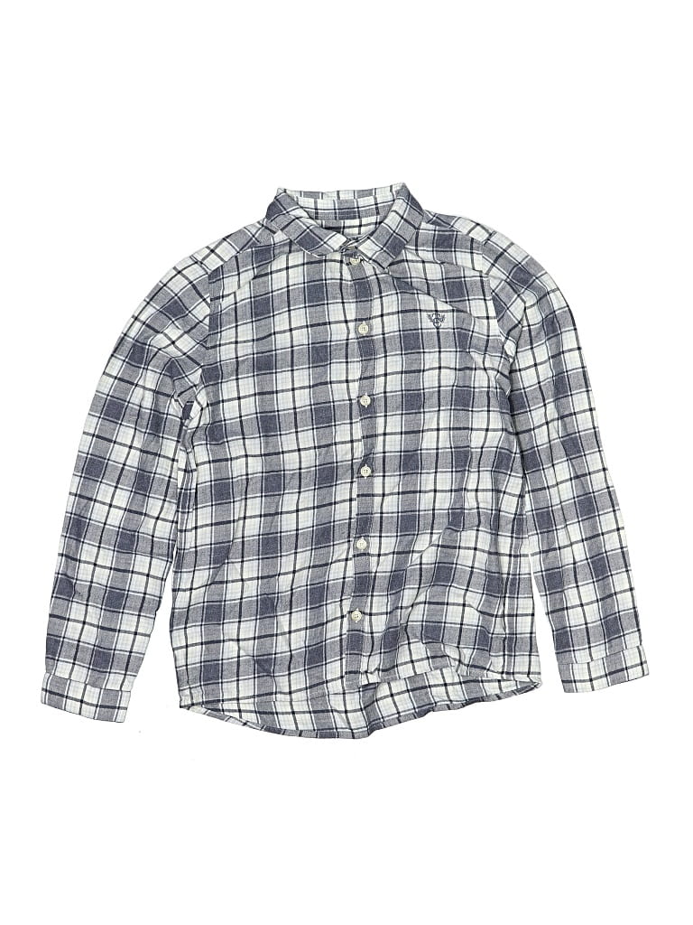 Pre-owned Tartine Et Chocolat Kids' Long Sleeve Button Down Shirt In Blue