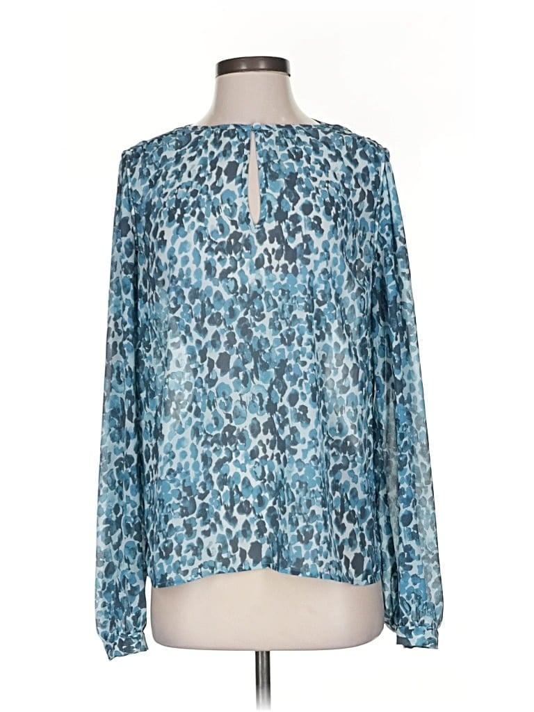 Pre-owned House Of Harlow 1960 X Revolve Long Sleeve Blouse In Blue