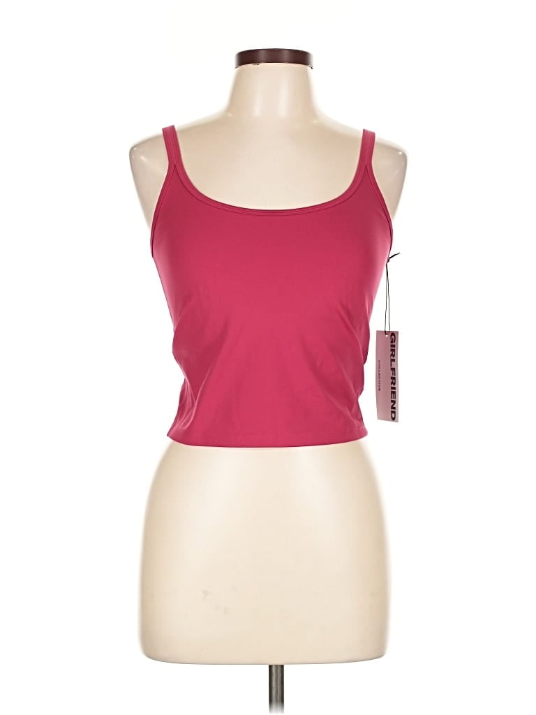 Pre-owned Girlfriend Collective Tank Top Red Strapless Neckline Tops