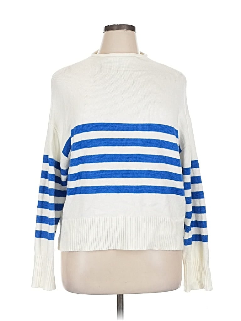 Pre-owned Truth By Republic Pullover Sweater In White