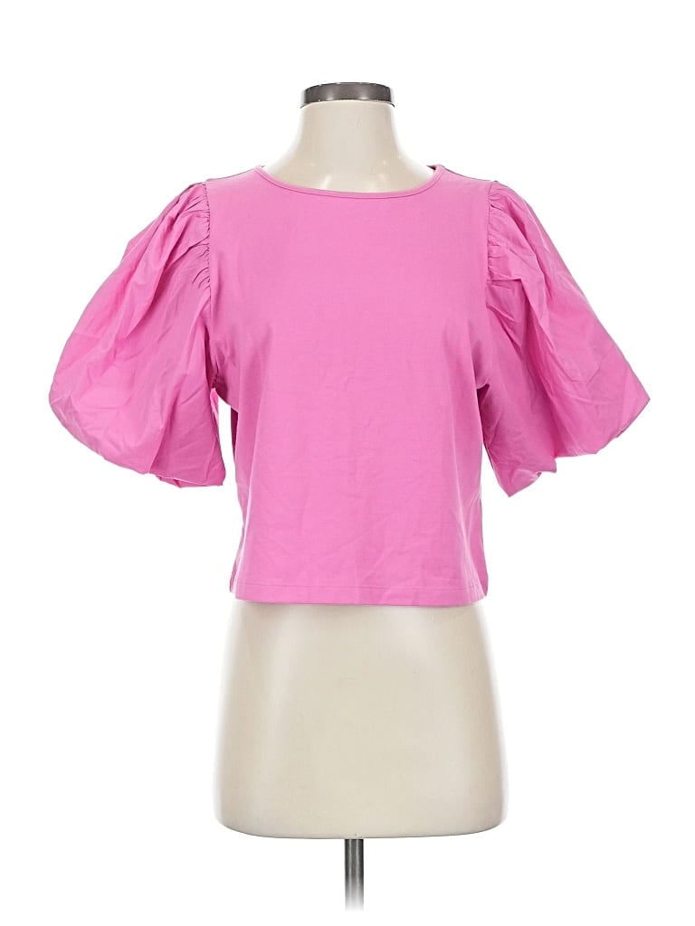 Pre-owned A New Day Short Sleeve Top Pink Sweetheart Neckline Tops