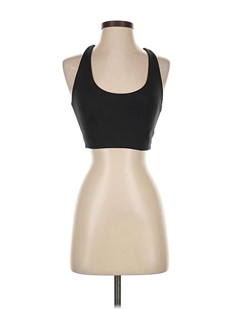 Pre-owned Girlfriend Collective Tank Top Black Halter Neckline Tops