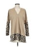 Chance or Fate Animal Print Tan Pullover Sweater Size XS - photo 1