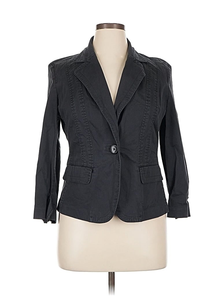 Pre-owned Talbots Blazer Jacket In Gray