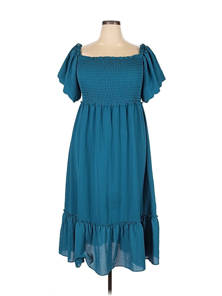 Pre-owned Max Studio Casual Dress In Blue