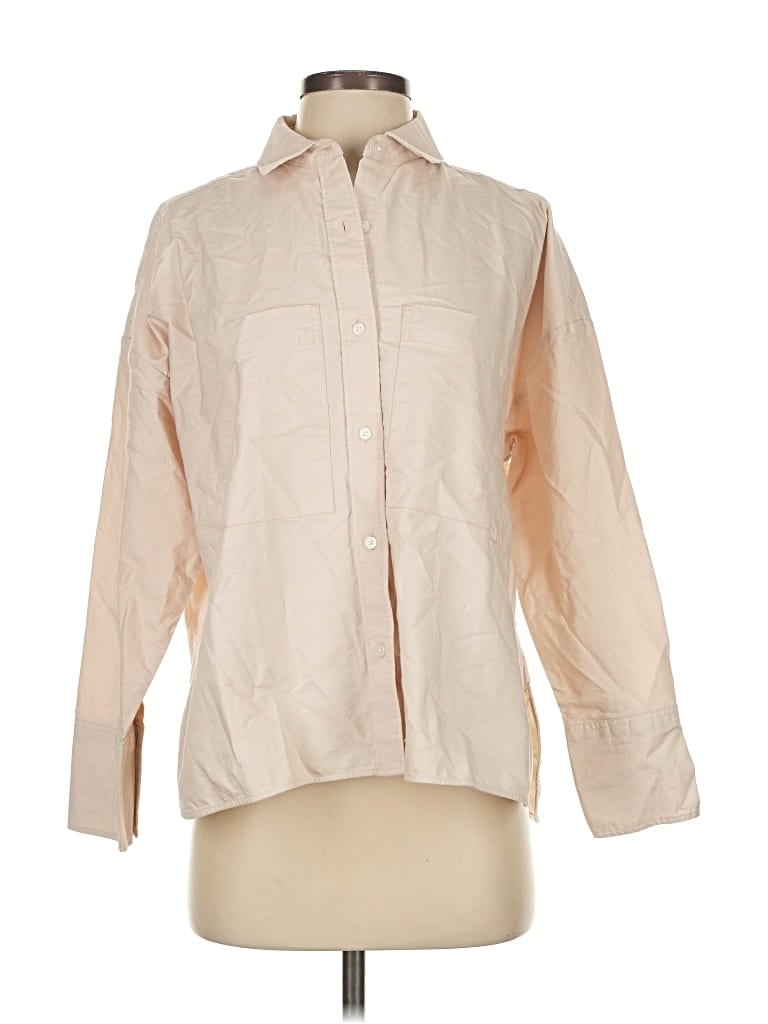 Pre-owned Everlane Long Sleeve Blouse In Brown
