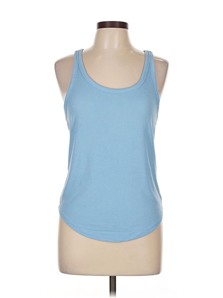 Pre-owned Active Tank Top Blue Halter Neckline Tops