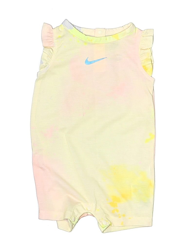 Pre-owned Nike Babies' Short Sleeve Onesie In Yellow