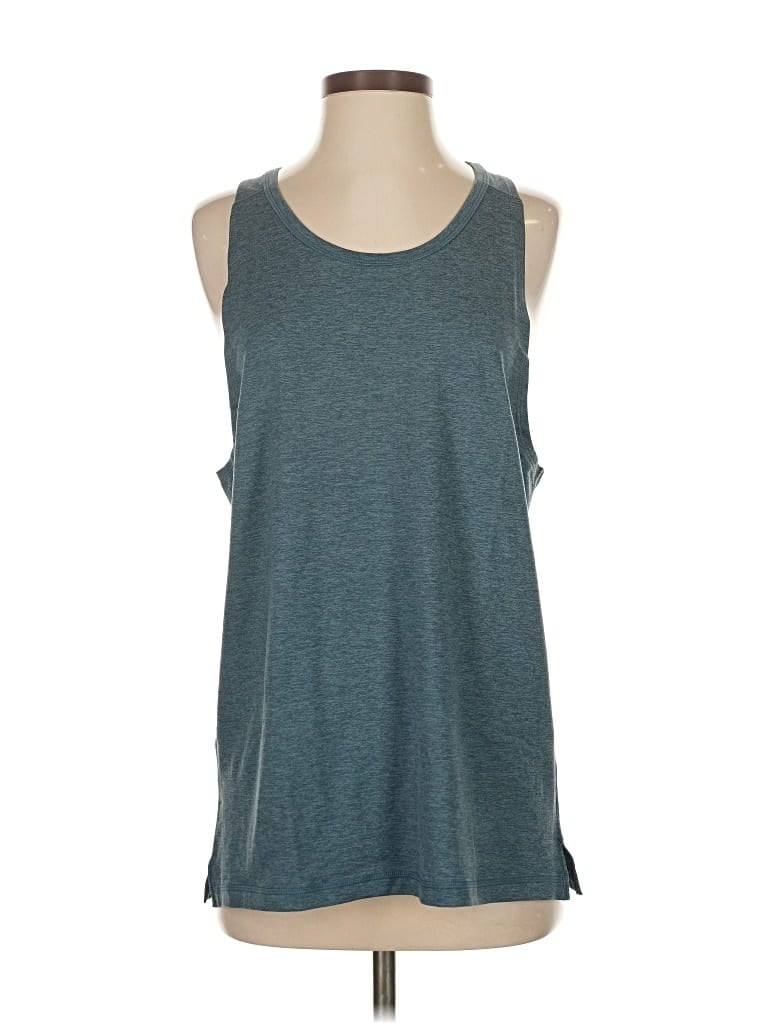 Pre-owned Girlfriend Collective Sleeveless T-shirt In Blue
