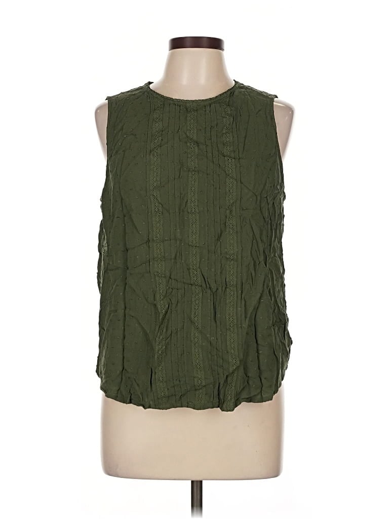 Pre-owned Gap Sleeveless Blouse In Green