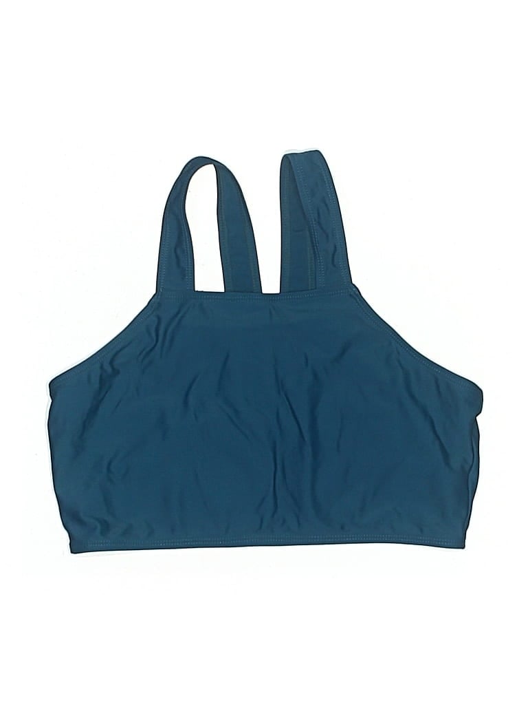 Pre-owned Unbranded Swimsuit Top Teal Swimwear In Blue