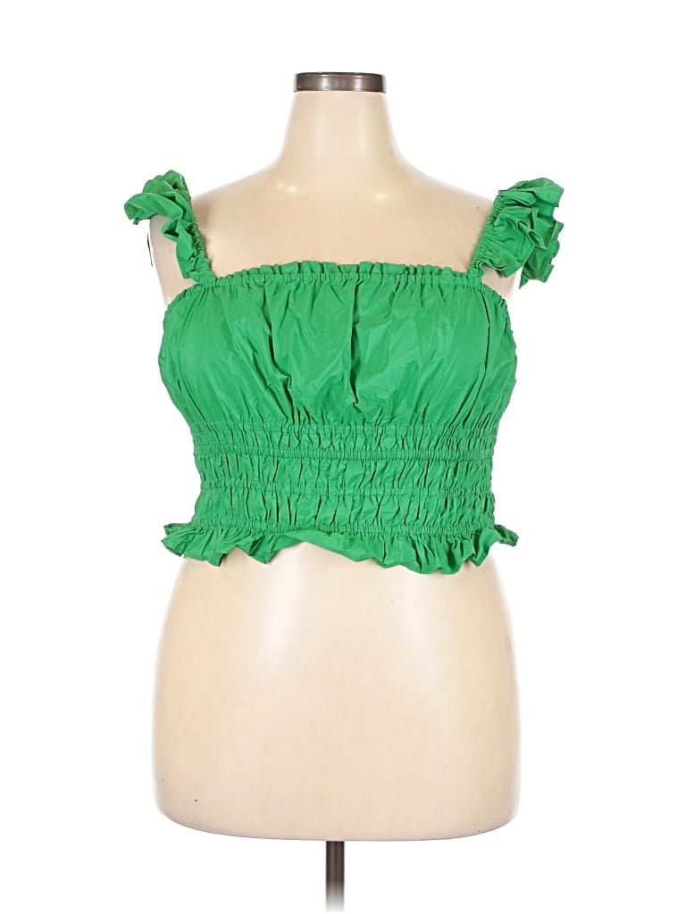 Pre-owned Maeve By Anthropologie Sleeveless Blouse In Green