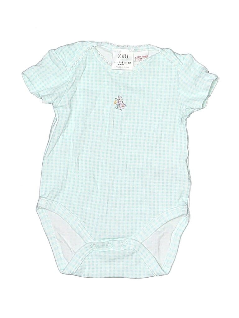 Pre-owned Zara Baby Babies' Short Sleeve Onesie In Blue