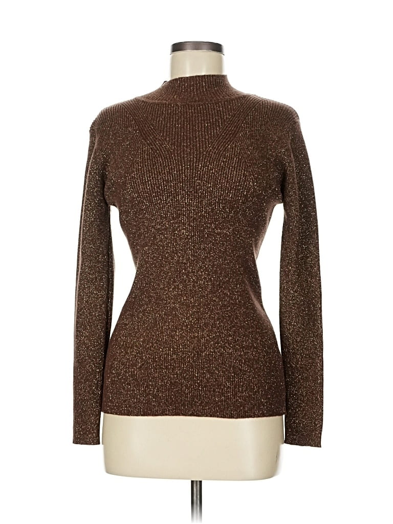 Pre-owned Assorted Brands Turtleneck Sweater In Brown