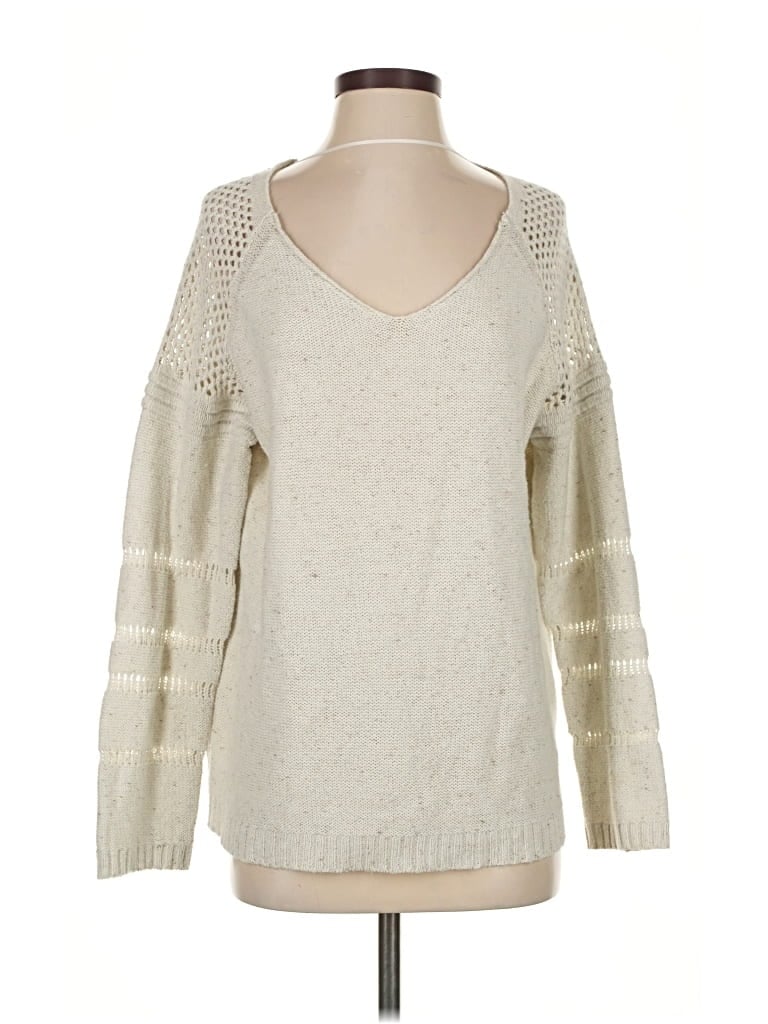 Pre-owned Gentle Fawn Pullover Sweater In White