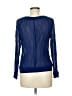 One Fine Day 100% Rayon Solid Blue Long Sleeve Blouse Size M - photo 2