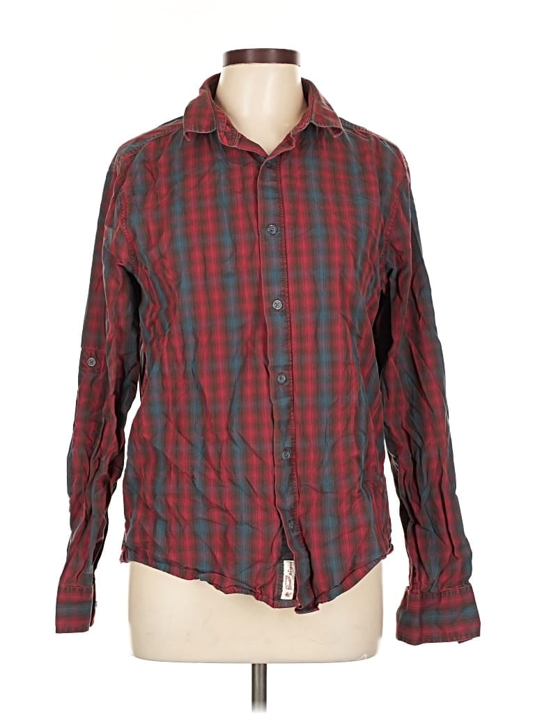 Pre-owned An Original Penguin By Munsingwear Long Sleeve Button Down Shirt In Red