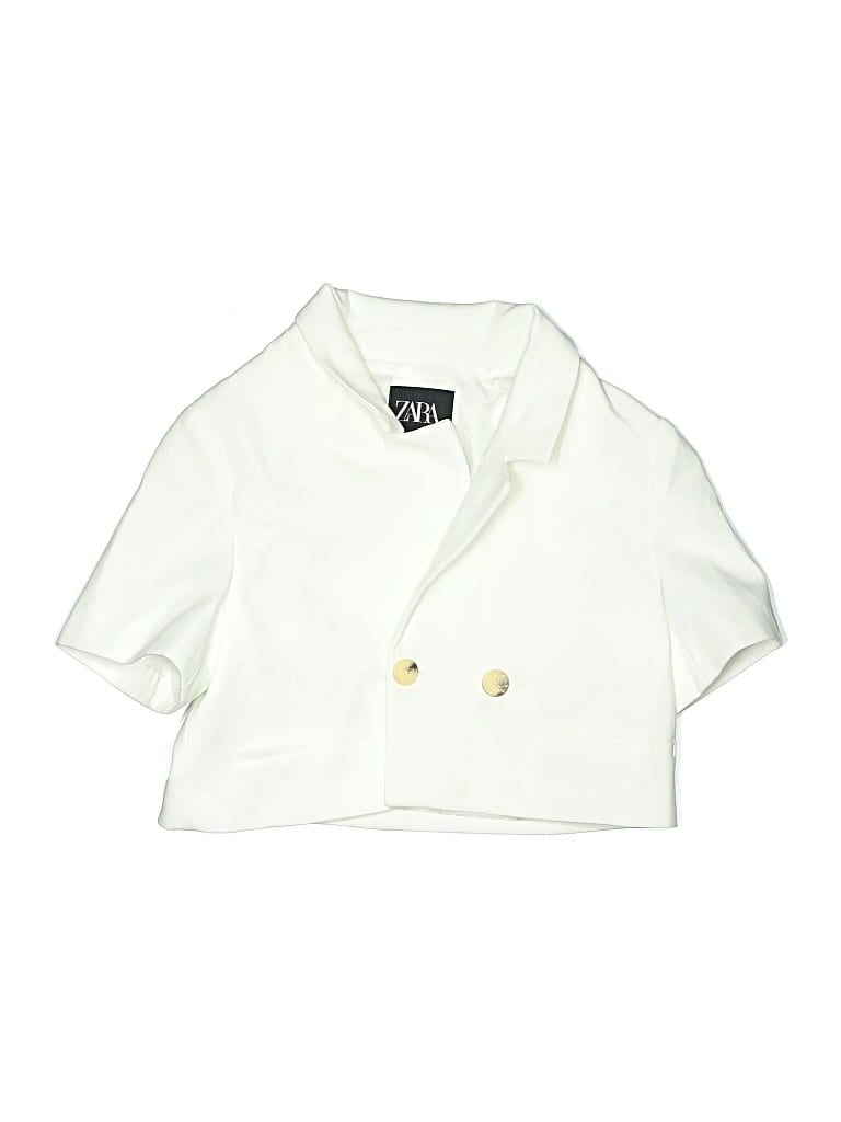 Pre-owned Zara Kids' Blazer Jacket In White