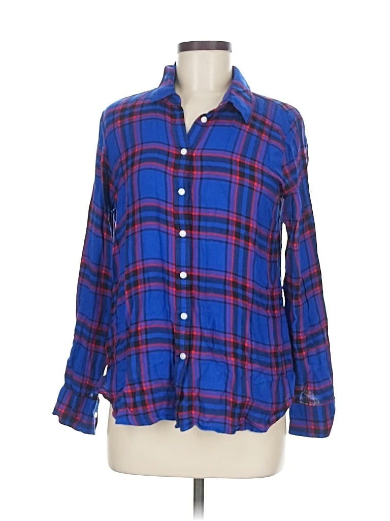 Pre-owned Banana Republic Long Sleeve Button Down Shirt In Blue