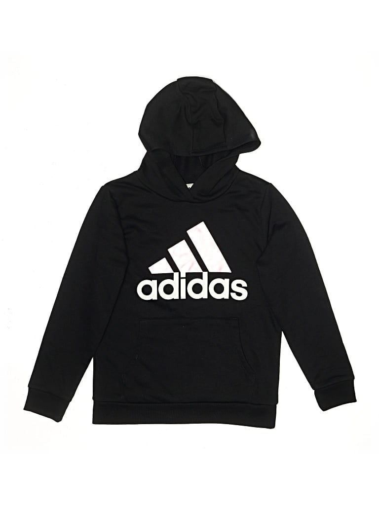 Pre-owned Adidas Originals Kids' Pullover Hoodie In Black