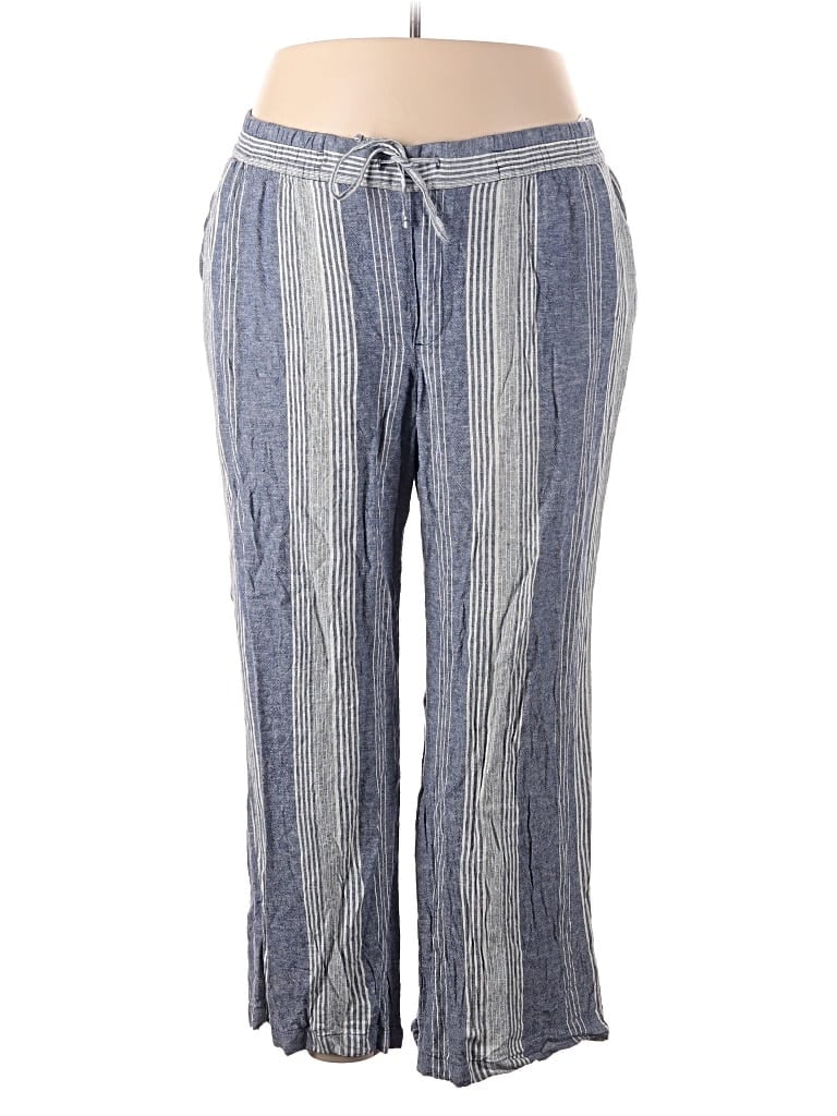 Pre-owned Old Navy Linen Pants In Blue