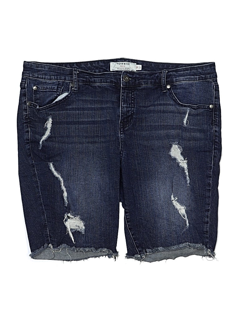 Pre-owned Torrid Denim Shorts In Blue