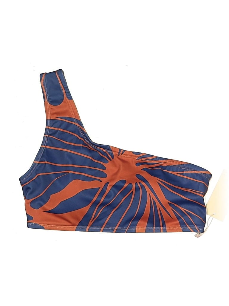 Pre-owned Hutch Swimsuit Top Orange Graphic Pattern Swimwear