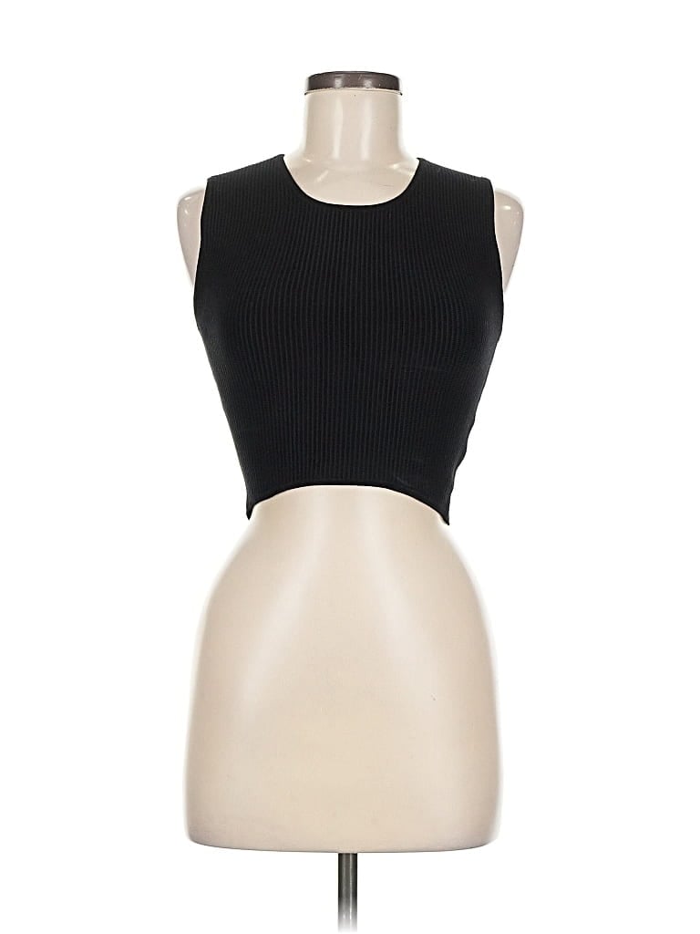 Pre-owned House Of Harlow 1960 Sleeveless Top Black Halter Neckline Tops
