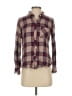 Rails 100% Rayon Plaid Burgundy Purple Long Sleeve Button-Down Shirt Size S - photo 1