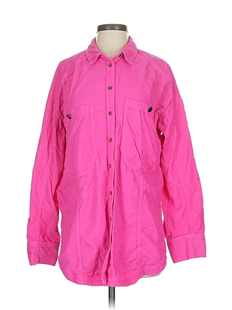 Pre-owned Pilcro Long Sleeve Button Down Shirt In Pink