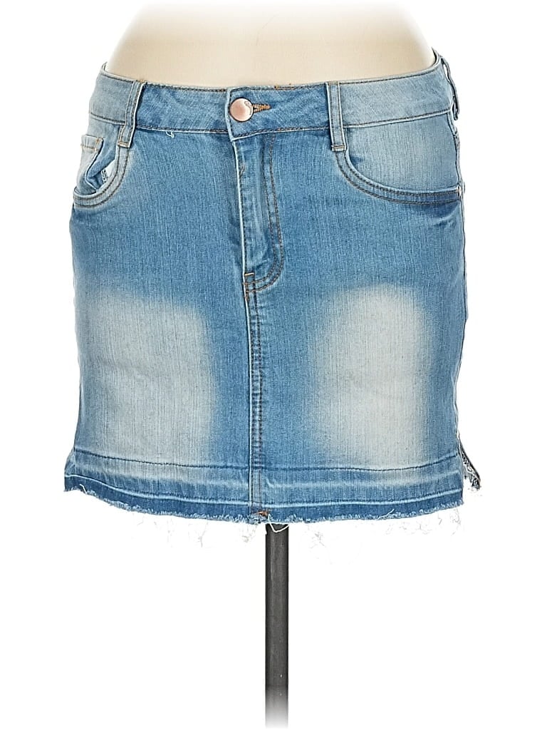 Pre-owned Dollhouse Denim Skirt In Blue