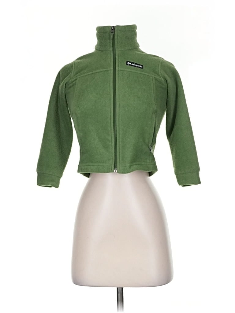 Pre-owned Columbia Cardigan Sweater In Green