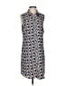 CAbi 100% Polyester Print Blue Casual Dress Size S - photo 1
