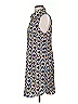 CAbi 100% Polyester Print Blue Casual Dress Size S - photo 5