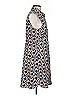 CAbi 100% Polyester Print Blue Casual Dress Size S - photo 4